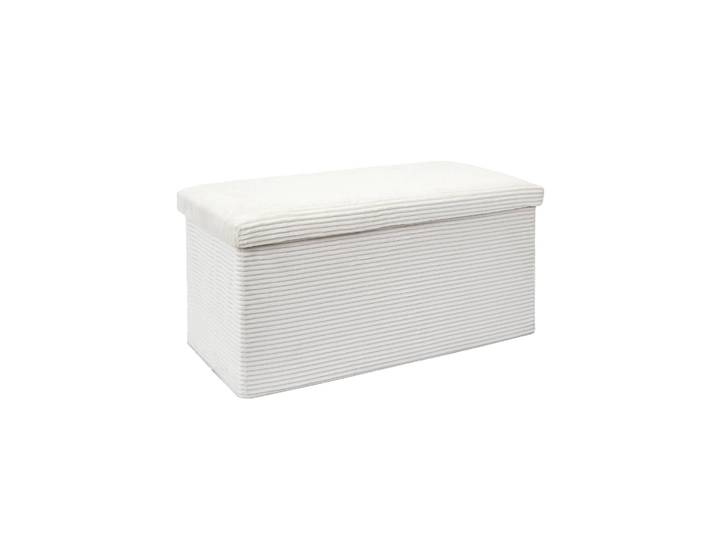 Banc-coffre pliable uni côtelé - Blancheporte