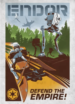 Inspire Picks Retro Galactic Space Poster Tatooine Inspired Sci Fi Canvas Wall Art 7 40x50cm