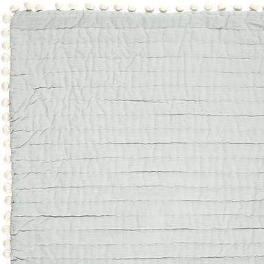 Audree Pom Pom Quilt - Spa, Twin - Ballard Designs