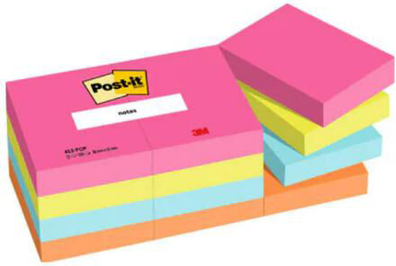 post-it 653-12-Pop Pouch Autoadesiva Rettangolo Blu Verde Arancione Rosa 100 Fogli Autoadesivo 653-12-Pop 7100259506