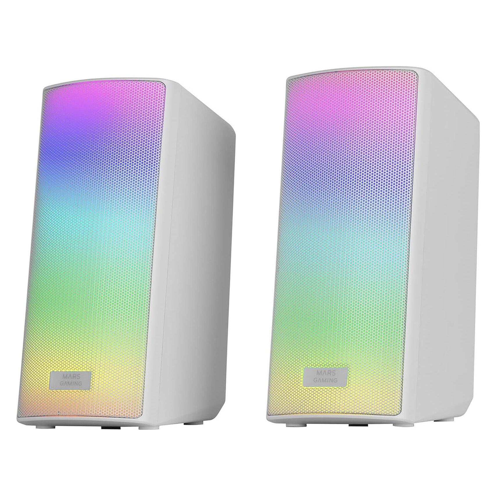 Mars Gaming Enceintes Bluetooth Ms-Rgb2 (Blanc) (MSRGB2W)