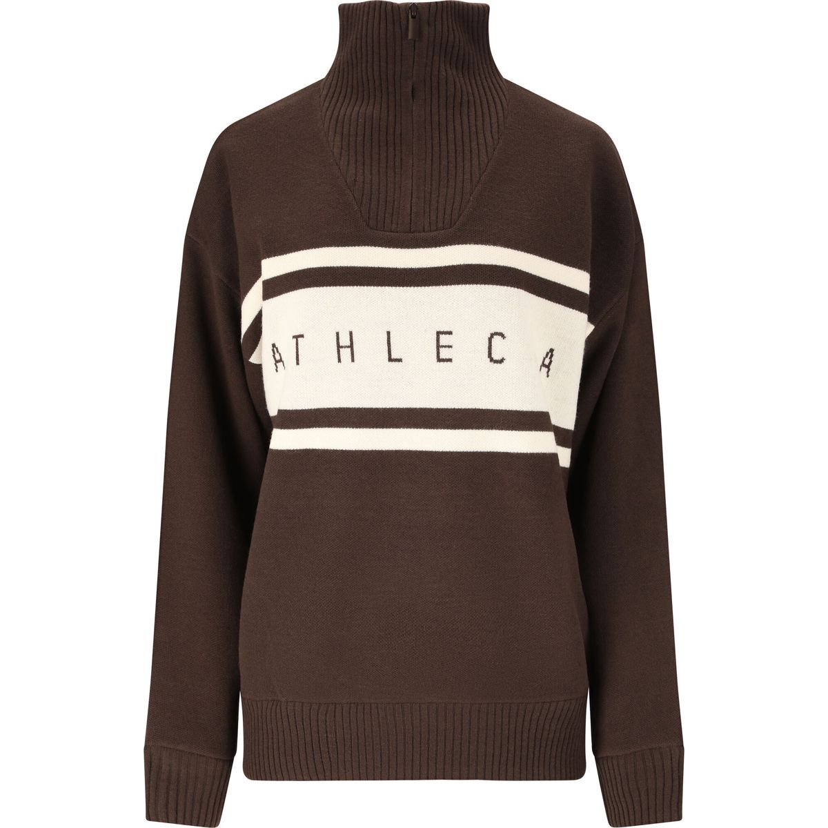 Athlecia Yiruma W Knitted Half Zip chocolate torte (1294) 38 EA263457-1294-38