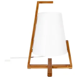Atmosphera Bambuslampe 31 cm in Weiß