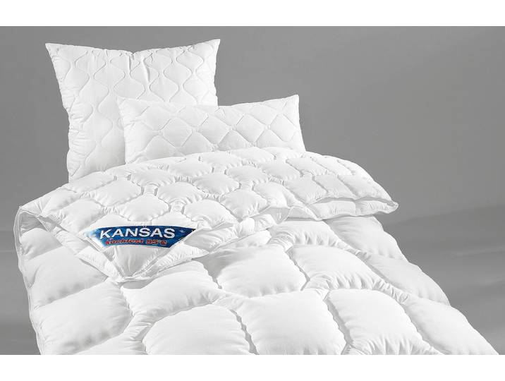 Microfaserbettdecke FAN Kansas , weiss (weiß), B:135cm L:200cm, Bezug: 100% Polyester. Füllung: 100% Polyester, Bettdecken, Microfaserbettdecke, Bettdecke in 135x200 cm und weiteren Grössen, für Sommer oder Winter