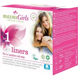 Bio Slipeinlagen Girls 1 Bio Baumwolle Masmi 12 ST