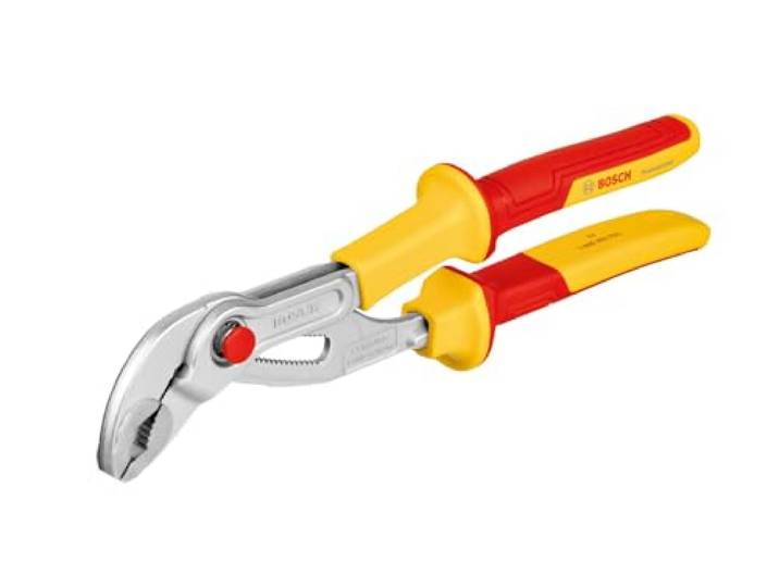 Bosch Professional VDE waterpomptang – 250 mm (gecertificeerd tot max. 1.000 V, geïsoleerd met thermoplastische polyurethanen (TPU))