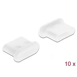 DeLOCK Staubschutz für USB Type-C Buchse ohne Griff 10 Stück weiß