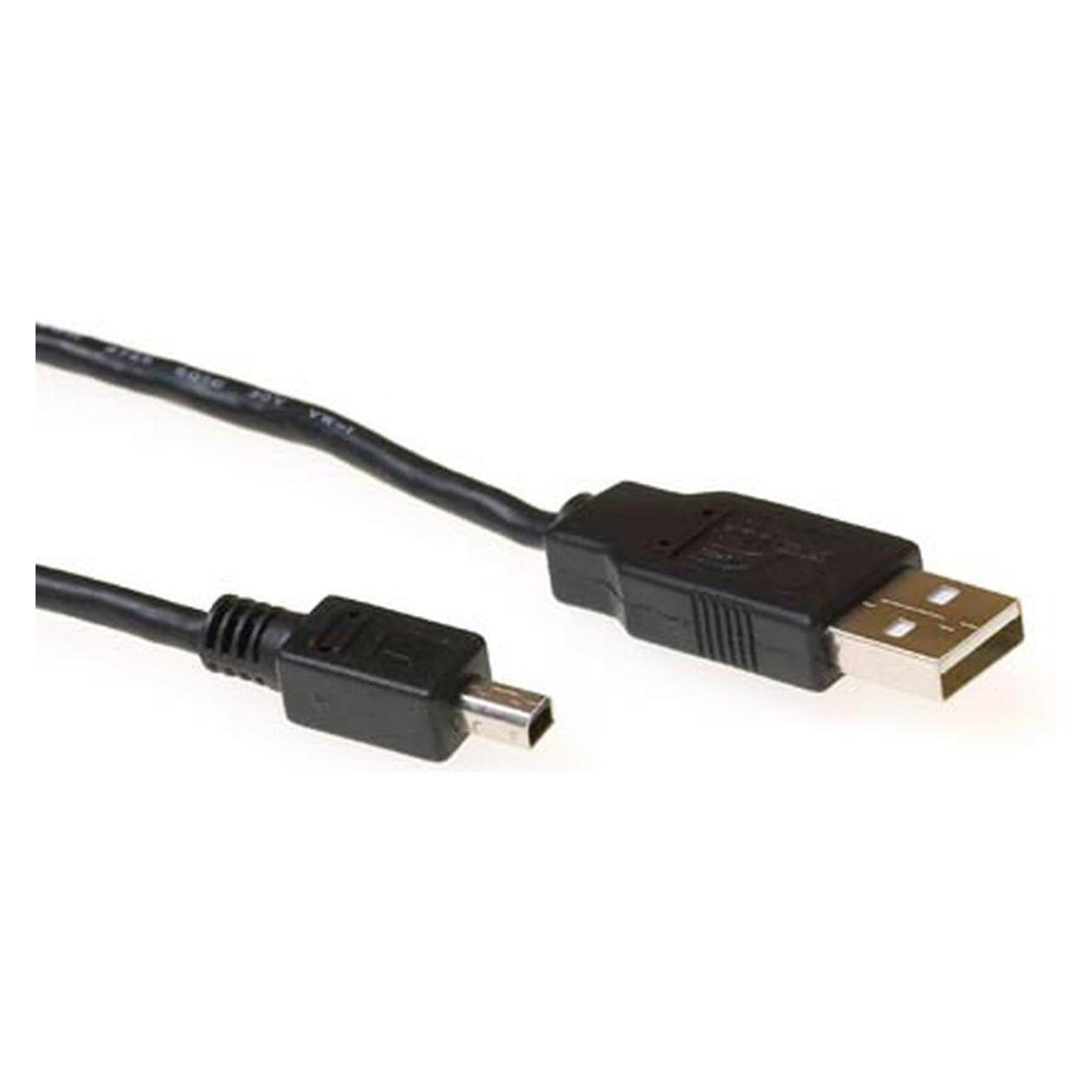 ACT USB 2.0 A 4 pin Mini B 1.8m USB A Mini-USB B Männlich Männlich Schwarz USB Kabel (1.80 m, USB 2.0) (SB2432)