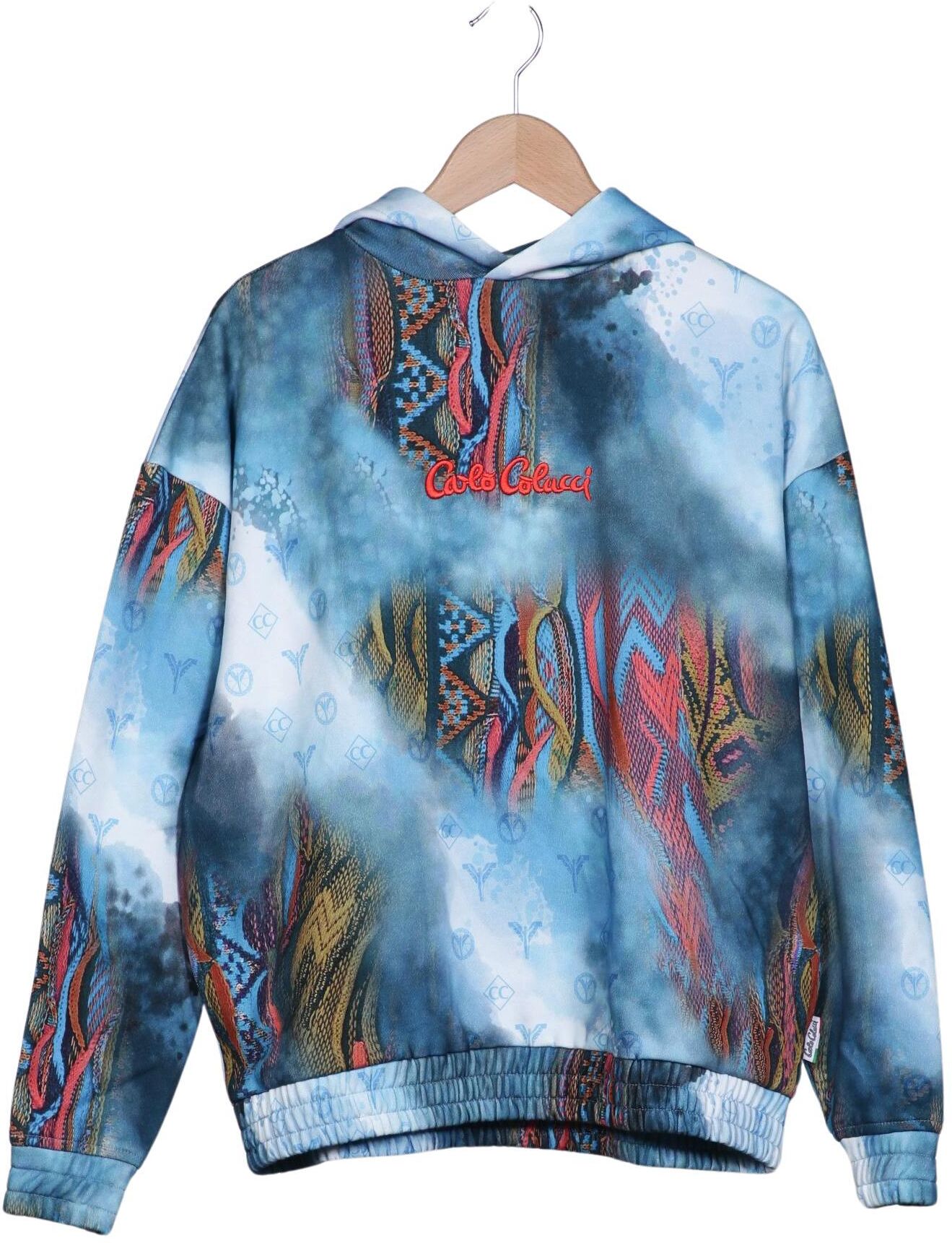 Carlo Colucci Herren Kapuzenpullover, Mehrfarbig, Gr. XS, Baumwolle - Second Hand