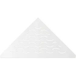 Duschablage V2A (gleichschenklig) Design-Wave - weiß matt