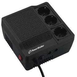 PowerWalker AVR 600 Spannungsregler 3 AC-Ausgänge Schwarz