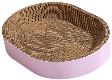 Uplift Essentials Ergonomic Oval Scratcher Lounge purple l