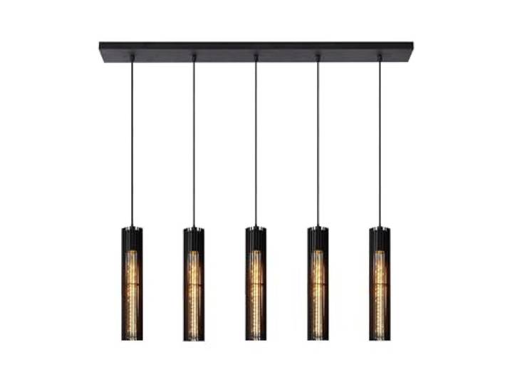 LUCIDE LIONEL - Suspension - 5xE27 - Noir