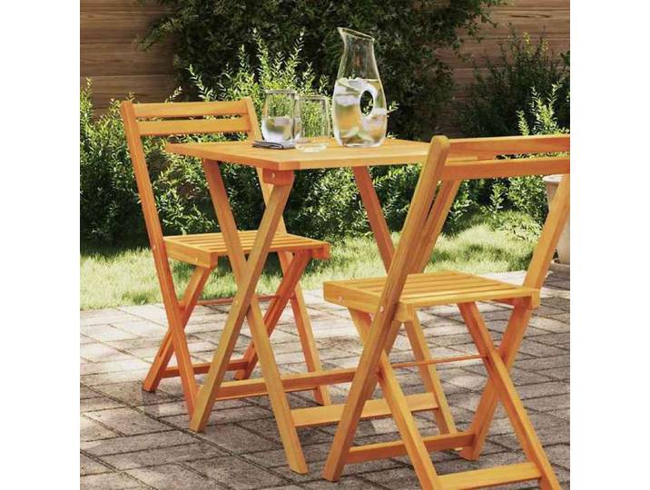Table de jardin pliante - - Naturel - Bois d'acacia - 60x60x72 cm