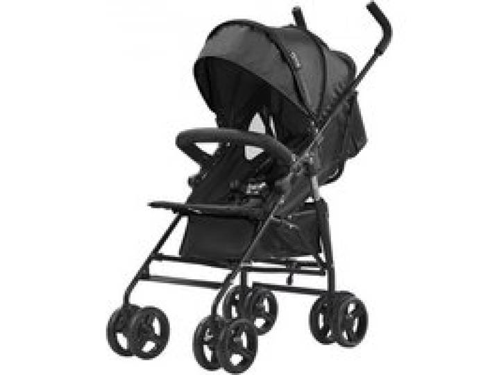 VEVOR Leichter Kinderwagen, kompakt, einfach zusammenklappbar, mit verstellbarer Rückenlehne, Rahmen aus Karbonstahl, großem Aufbewahrungskorb, Getränkehalter, Kinderwagen mit Schirm für Reisen und mehr, Schwarz