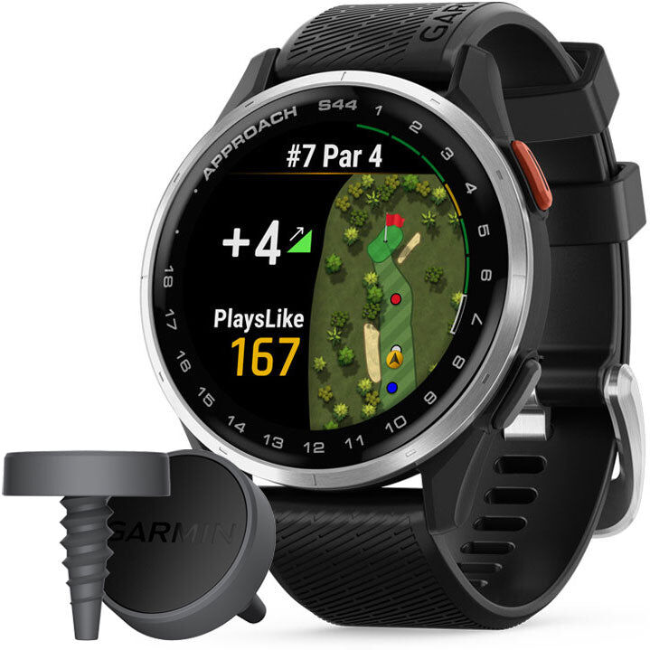 Garmin Approach S44 Golf GPS Smartwatch + CT1 Club Trackers