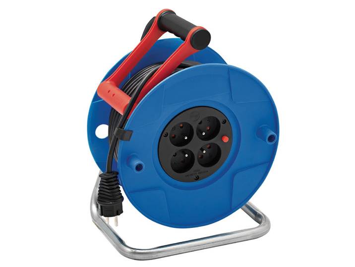 Enrouleur électrique Standard S Brennenstuhl, 4 prises, câble 30m H05VV-F 3G1,5