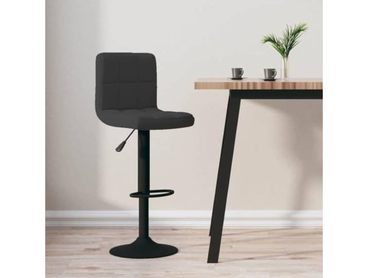 WXGTBKPR Barhocker Samt Drehbar & Höhenverstellbar, Schwarz Chromstahl Gestell, Mit Fußstütze, Modernes Design
