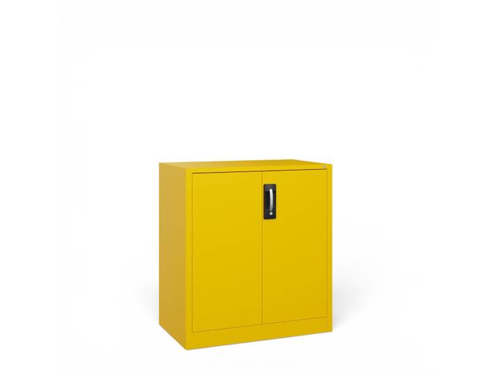 C+P Acurado Metal Cabinet, Yellow, with key, 93 x 100 x 50 cm, New - Also perfect as a filing cabinet