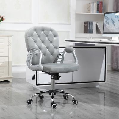 GREATPLANINC Modern Office Chair Ergonomic Chair with Adjustable Height and Smooth-rolling wheels Computer Chair Executive Chair,Gray