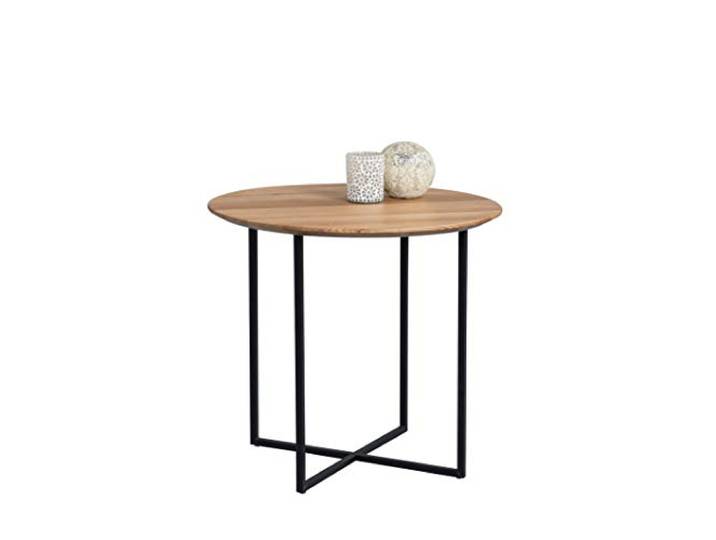 M2 Kollektion Keno 2 Couchtisch/Beistelltisch, Holz, braun, Durchmesser 60cm, Höhe 56cm