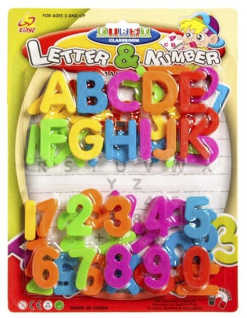 ALLboards Buchstaben und Zahlen Magnete farbsortiert LC-ZESTAW