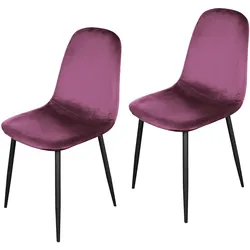 HTI-Living Esszimmerstuhl Samt 2er Set Savannah Pink