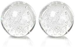 Zodax "3.5"" Crystal Decorative Ball, Bubbles Design (Set of 2)"