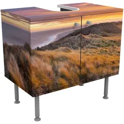 WASCHBECKENUNTERSCHRANK Sonnenaufgang am Strand auf Sylt 60/55/35 cm