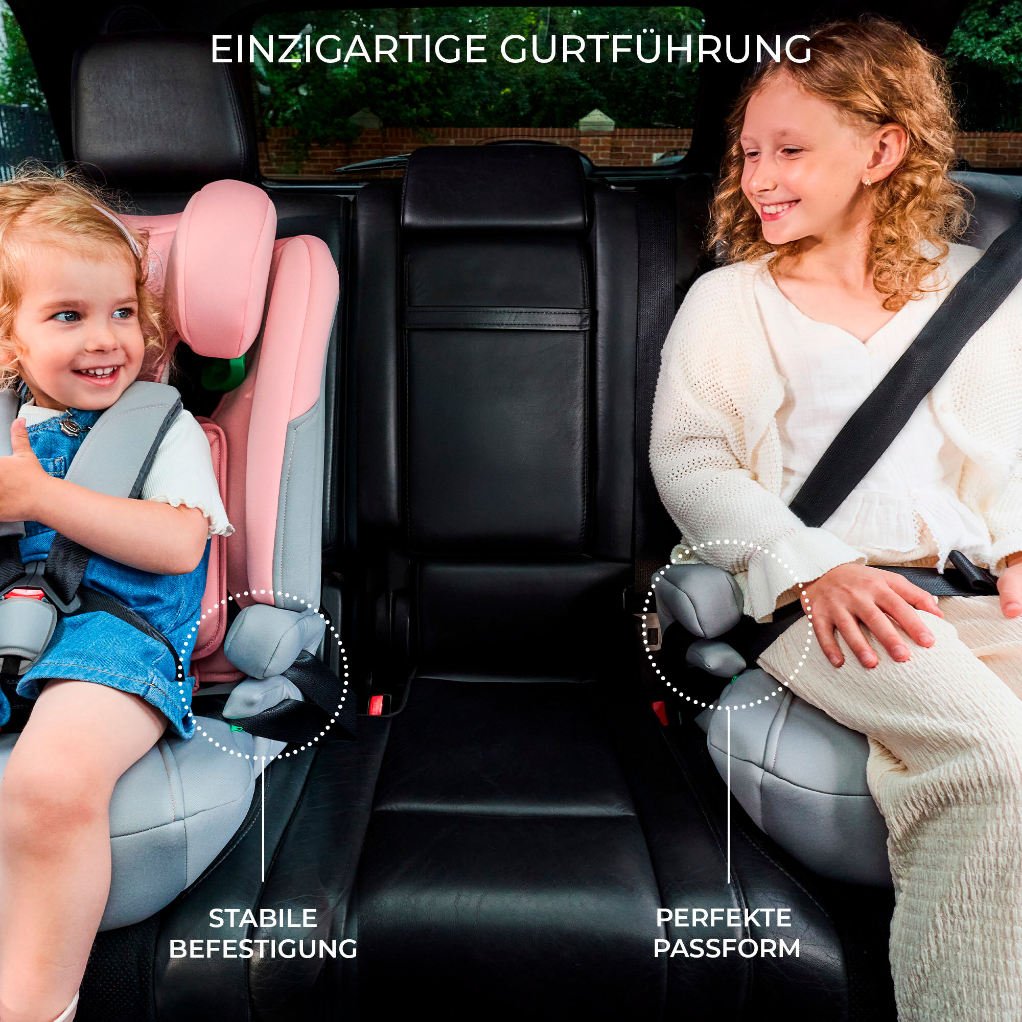 Autokindersitz KINDERKRAFT "I-COMFY i-Size", Baby, rosa (pink), Materialmix, Kindersitze Autokindersitz