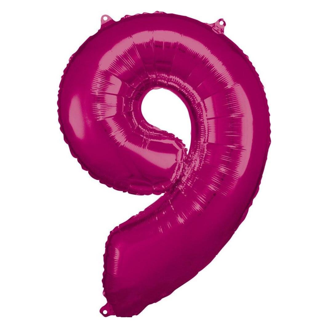 Amscan Folienballon Zahl 9 (1x) (9907293)