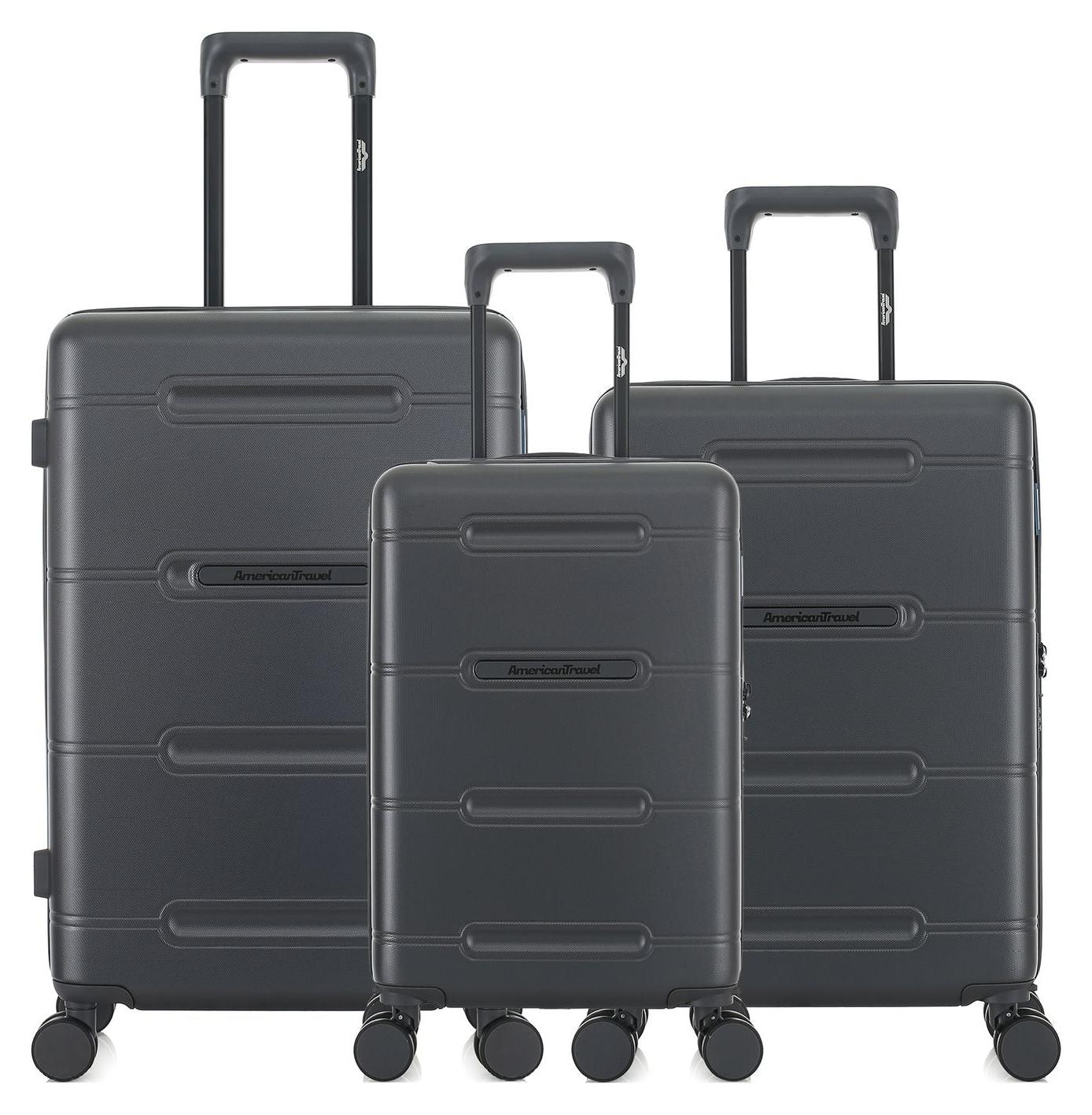 AMERICAN TRAVEL - 3ER-SET - Wochenend-, Handgepäck- und Handgepäck-XS-Koffer CLEVELAND