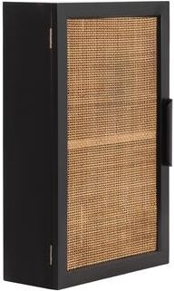 Kate and Laurel Ori Rattan Wall Cabinet