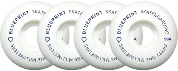Skateboard Rollen Blueprint Mini Heart 99A 4 Stk. (51mm - Weiß)
