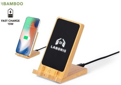 Chargeur Sans Fil en Bambou Personnalisé Steward bambou