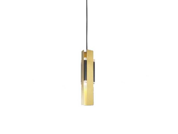 TOOY lampe à suspension EXCALIBUR 559.21 (Laiton brossé - verre et métal)