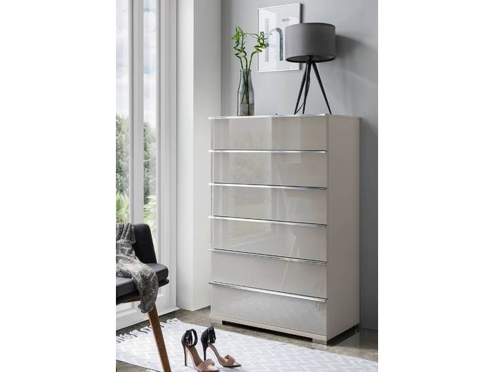 Kommode 120cm Braun/Grau/Sandgrau