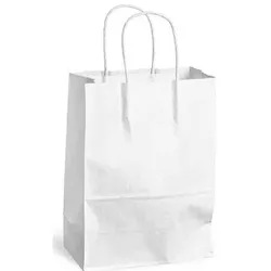Mailmedia, Verpackungsmaterial, Papier-Tragetasche mit Kordel 8.7 Liter weiss Masse B 240 x T 110 H 330 mm