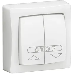 Legrand 086010L OTEO Jalousietaster, Komplettgerät für Aufputzmontage, Farbe: Weiß