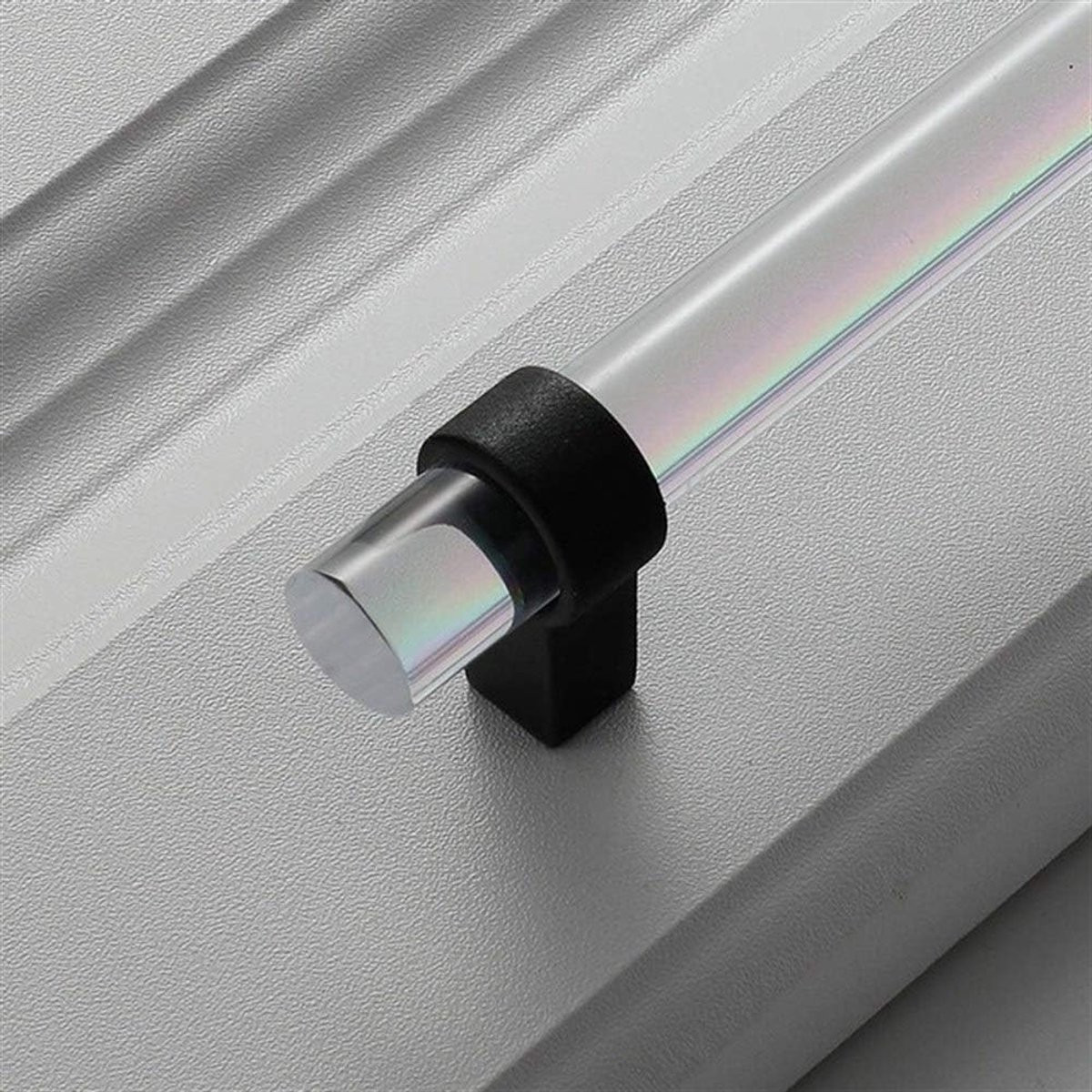 Modern Acryl Deurknoppen en Kastgrepen - Zand Zwart - 96 mm Hart-op-Hart