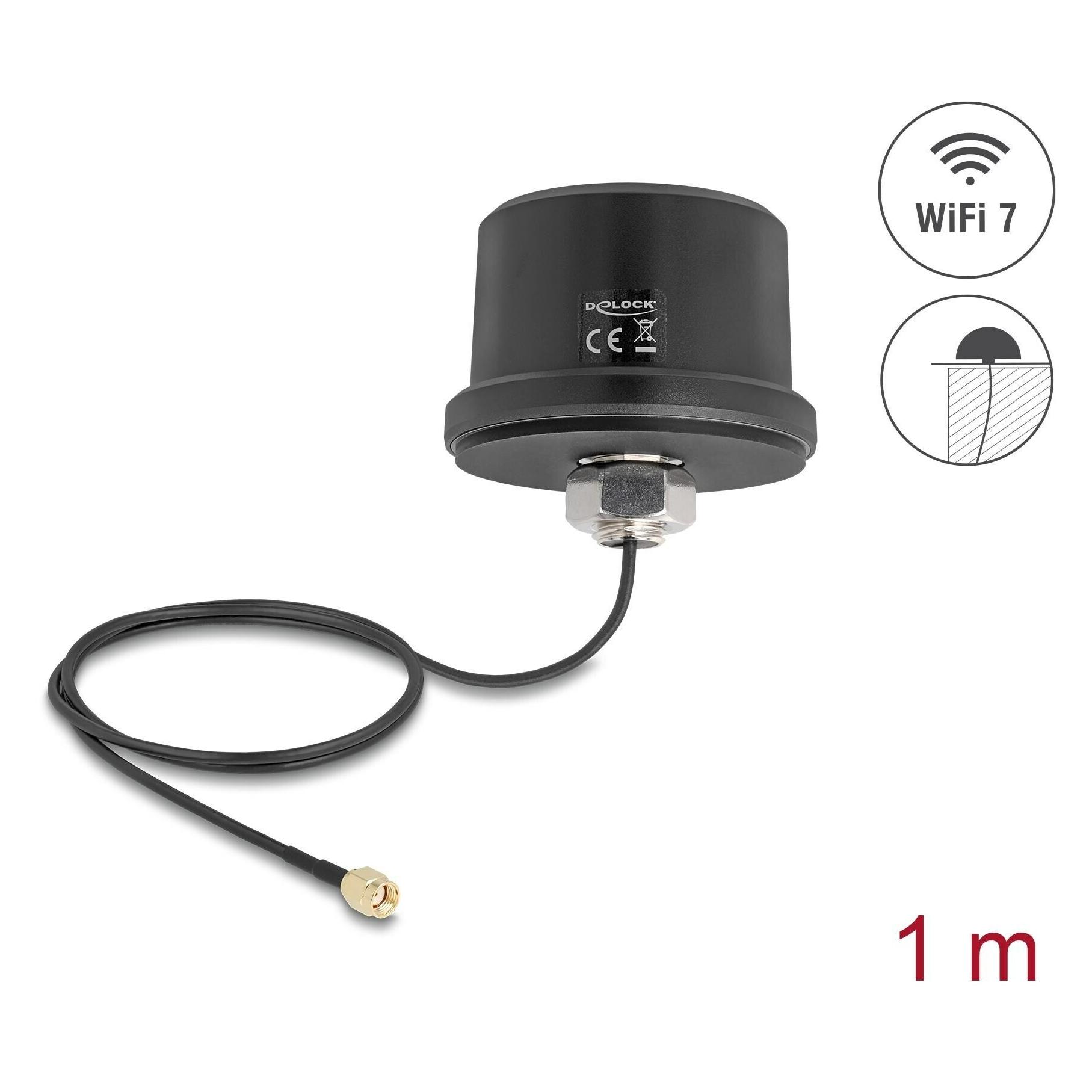 Delock WiFi 7 Antenne RP-SMA Stecker 3,1-3,5dBi omnidirektio (WLAN) (81468)