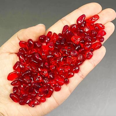 Inspired Living RubyGlow Red Glass Gravel For Aquariums, Vases & Garden Decor 7 9mm 300g