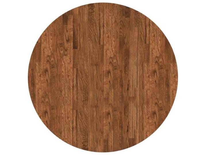 KLGBNCVE Runde Tischplatte Massivholz Eiche Hellbraun 90 cm Umkehrbares Design, Stabil Und Langlebig, Für Küche, Esszimmer Und Wohnzimmer