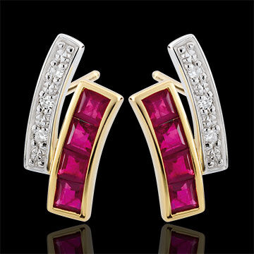 Edenly Ohrstecker Kiona -Rubin und Diamanten