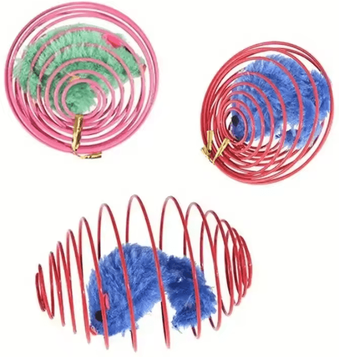 Inspire Curations BounceNest Stretchable Rat Ball Toys For Cats & Kittens 3pc Random Color