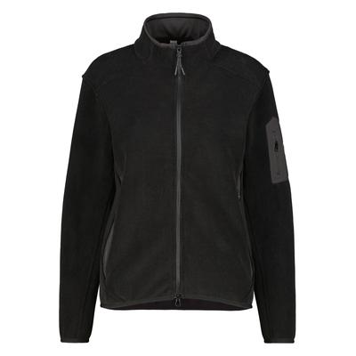 Fleecejacke ALIFE & KICKIN "Damen SagaAK F Fleecejacke, Jacke", Damen, Gr. S, schwarz, 100% Polyester, Jacken Fleecejacke, mit Rei§verschlusstasche am Ärmel und Stehkragen
