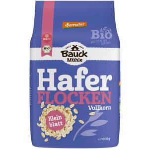 Bauckhof Haferflocken Kleinblatt demeter, BIO, aus dem vollen Haferkorn, 1000 g (1 kg)