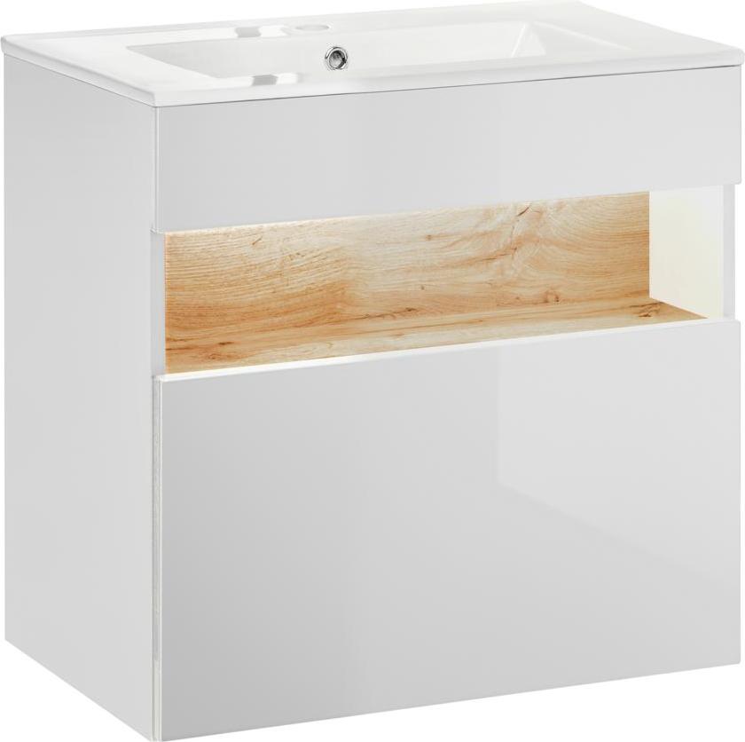Waschbecken Waschtisch Keramik Becken Badezimmer Waschtische 60cm Unterschrank