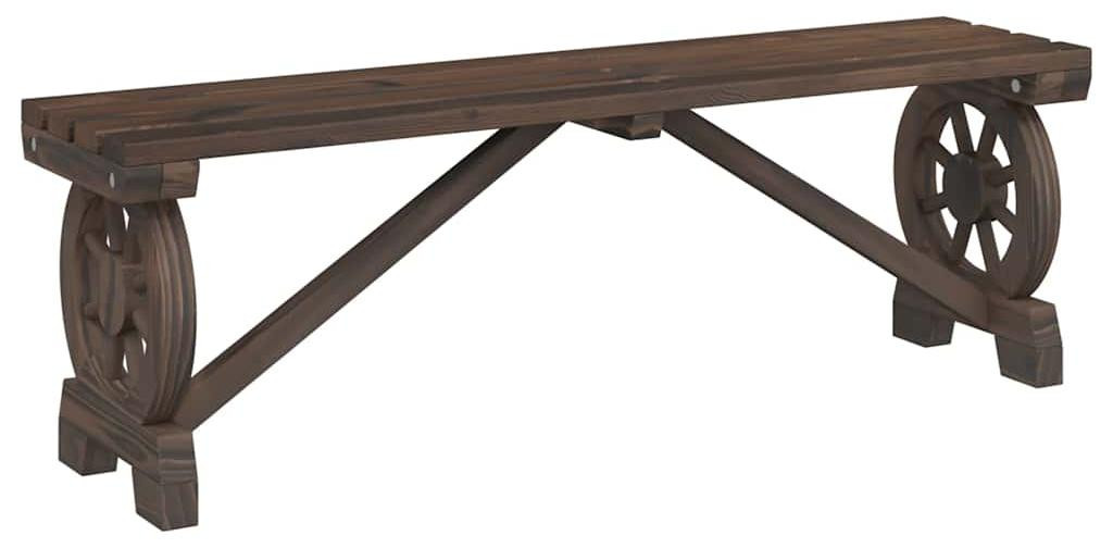 vidaXL Tuinbank van massief grenenhout, 115 cm