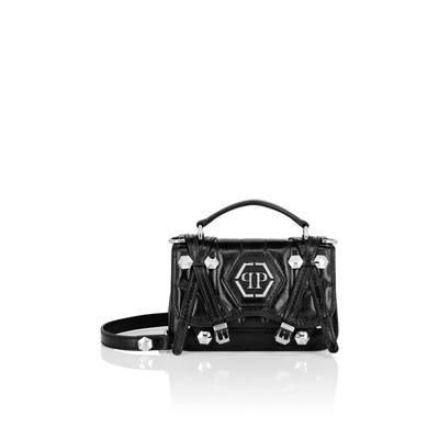Handtasche PHILIPP PLEIN "Hexagon", Damen, schwarz (02, schwarz), Taschen Handtasche